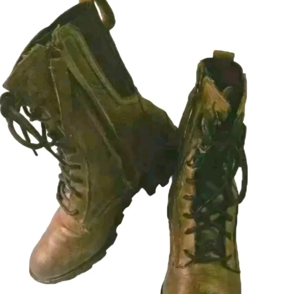 Sorel Phoenix Saddle Brown Side Zip Lace Up Boots Womens 7  Great Condition - Picture 1 of 8